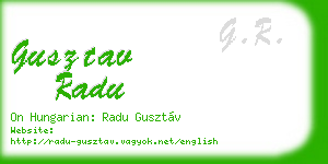 gusztav radu business card